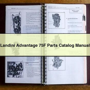 Landini Advantage 75F Parts Catalog Manual