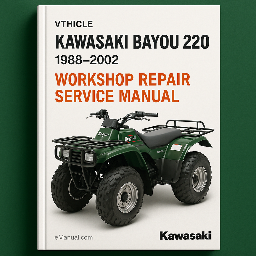 Kawasaki Bayou 220 1988-2002 Workshop Repair Service Manual