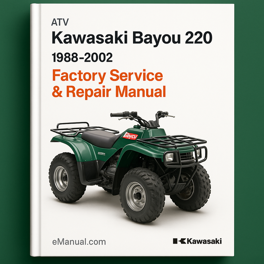 Kawasaki Bayou 220 1988-2002 Factory Service Repair Manual