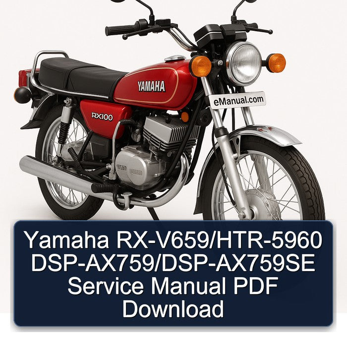 Yamaha RX Models Rx-v659/htr-5960 Dsp-ax759/dsp-ax759se Service Repair Workshop Manual PDF