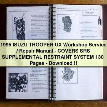 1995 Isuzu TROOPER UX Workshop Service/Repair Manual-COVERS SRS SUPPLEMENTAL RESTRAINT System 130+ Pages-PDF