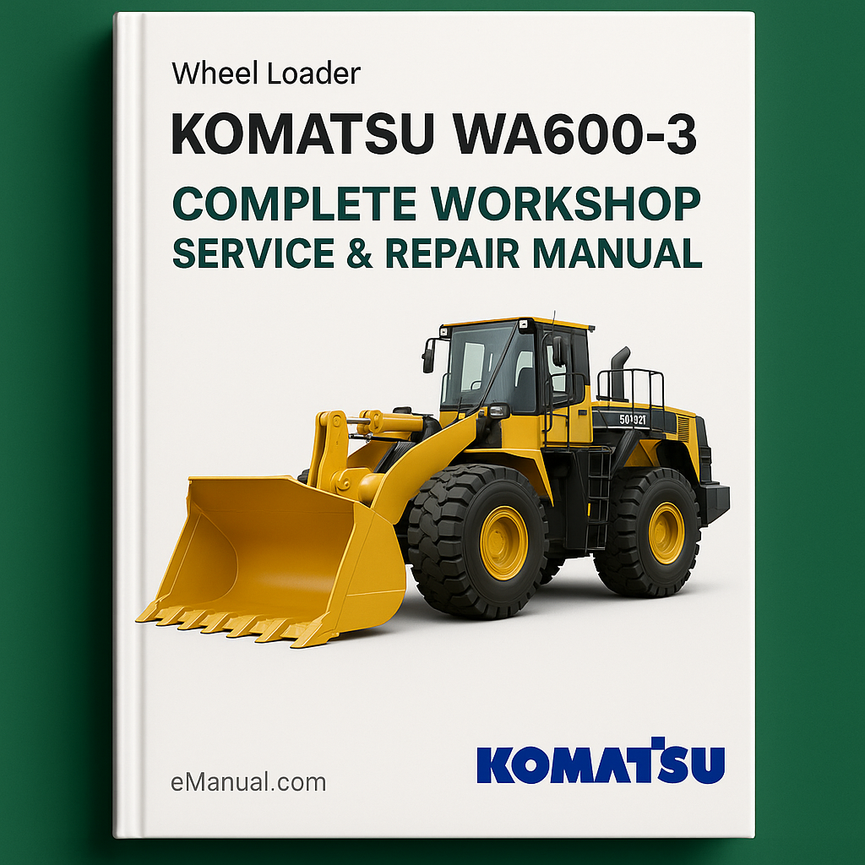 Komatsu WA600-3 Wheel Loader Complete Workshop Service Repair Manual