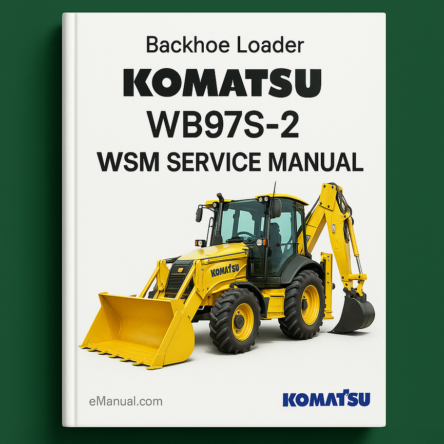 Komatsu WB97S-2 Backhoe Loader WSM Service Manual Repair