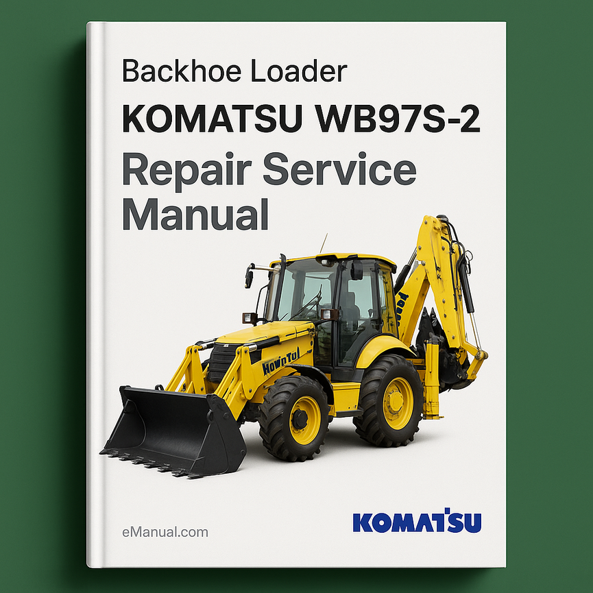 Komatsu WB97S-2 Backhoe Loader Repair Service Manual