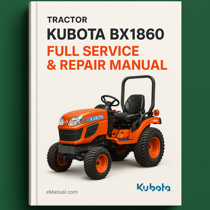 Kubota BX1860 Tractor Full Service Repair Manual