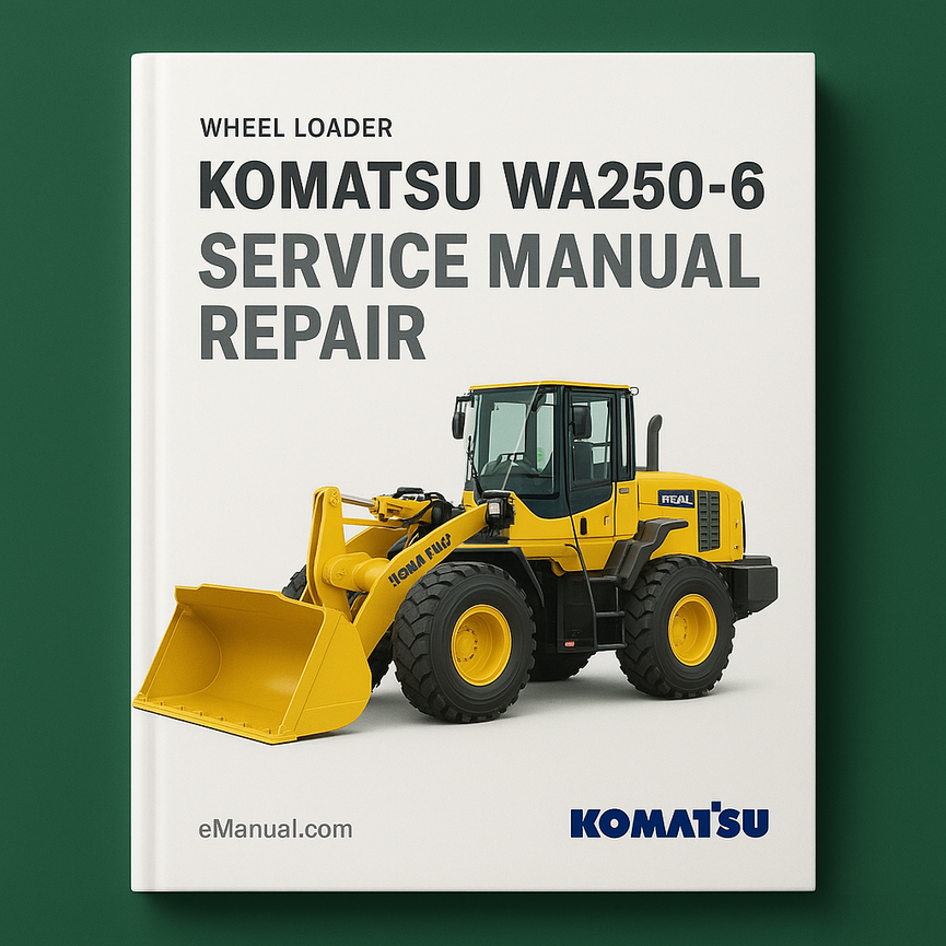 Komatsu Wa250-6 Wheel Loader WSM Service Manual Repair