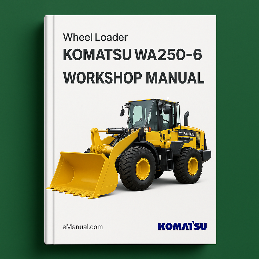 Komatsu WA250 6 Wheel Loader Operation Maintenance Service Repair Workshop Manual Pdf