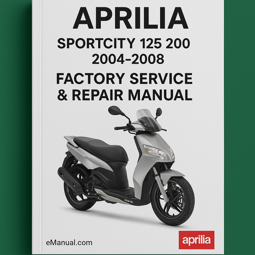 Aprilia Sportcity 125 200 2004-2008 Factory Service Repair Manual