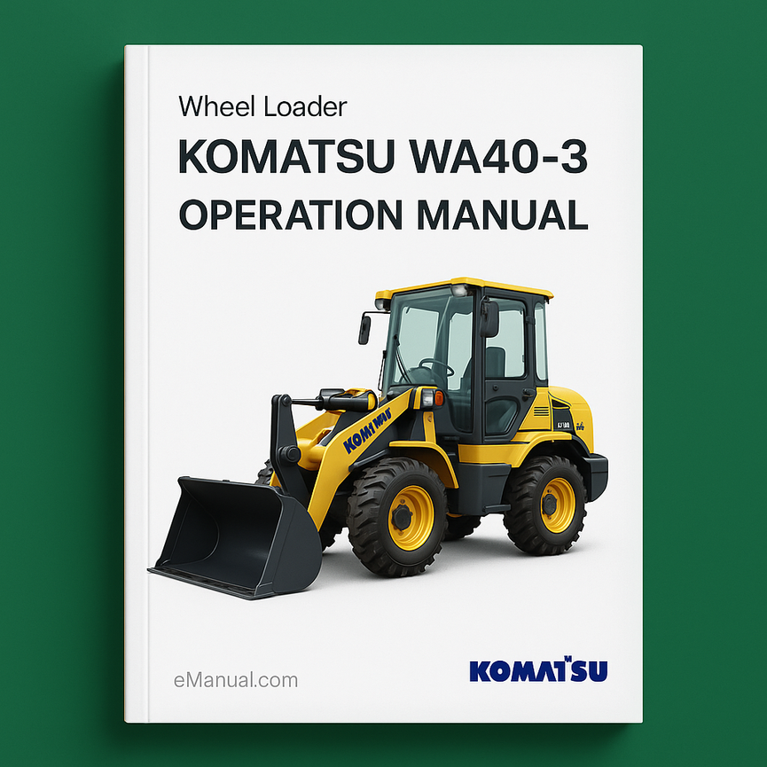 Komatsu Wa40-3 Operation Manual