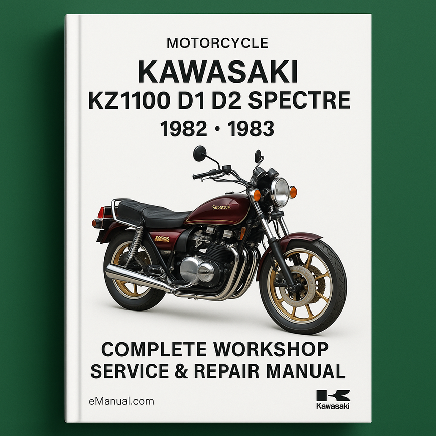 Kawasaki KZ1100 D1 D2 Spectre Motorcycle Complete Workshop Service Repair Manual 1982 1983