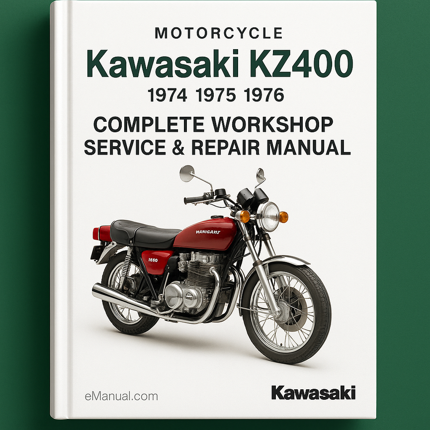 Kawasaki KZ400 Motorcycle Complete Workshop Service Repair Manual 1974 1975 1976