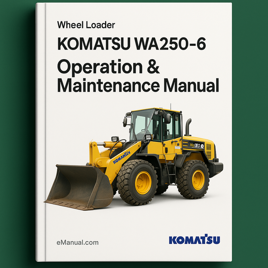 Komatsu WA250-6 Wheel Loader Operation & Maintenance Manual (Serial Number: 75001 and up)
