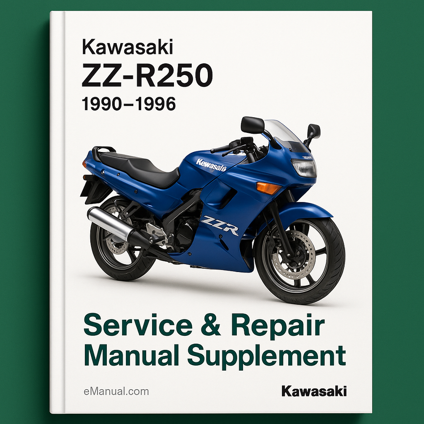Kawasaki ZZ-R250 Motorcycle Service Repair Manual Supplement 1990-1996