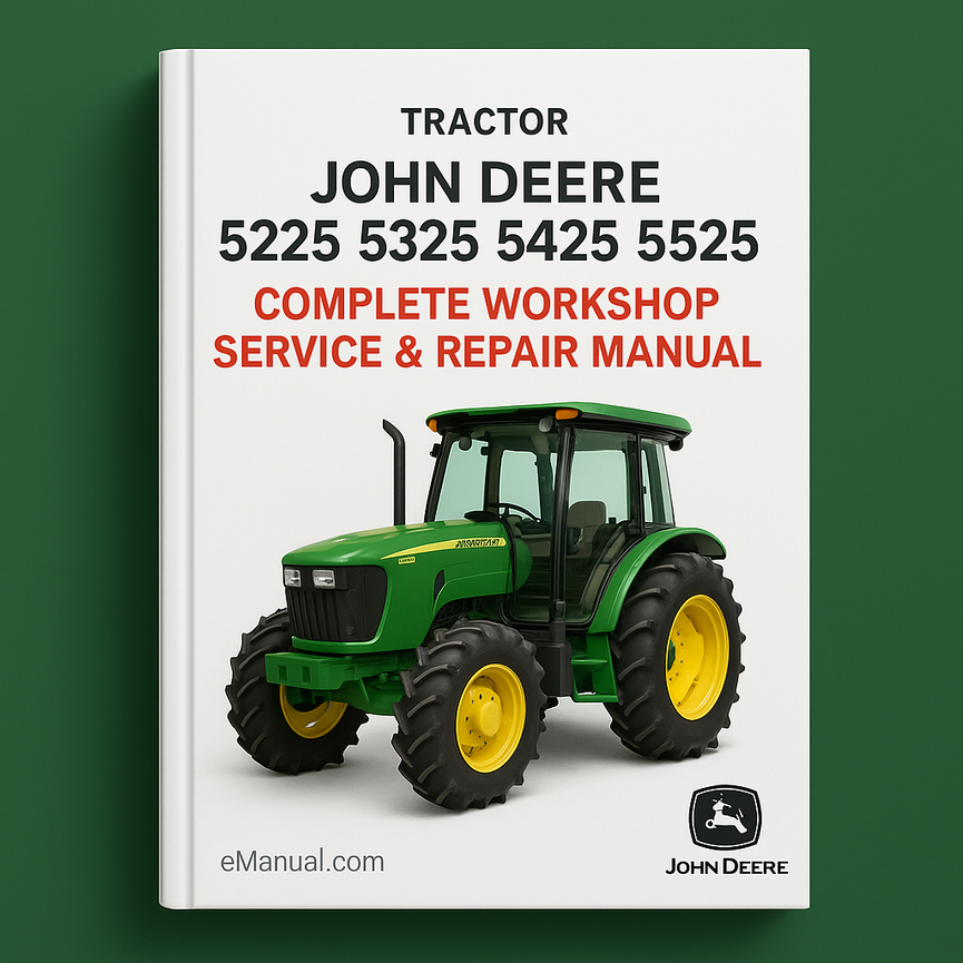 John Deere 5225 5325 5425 5525 Traktor TM2187 Komplettes Werkstatt-Service-Reparaturhandbuch