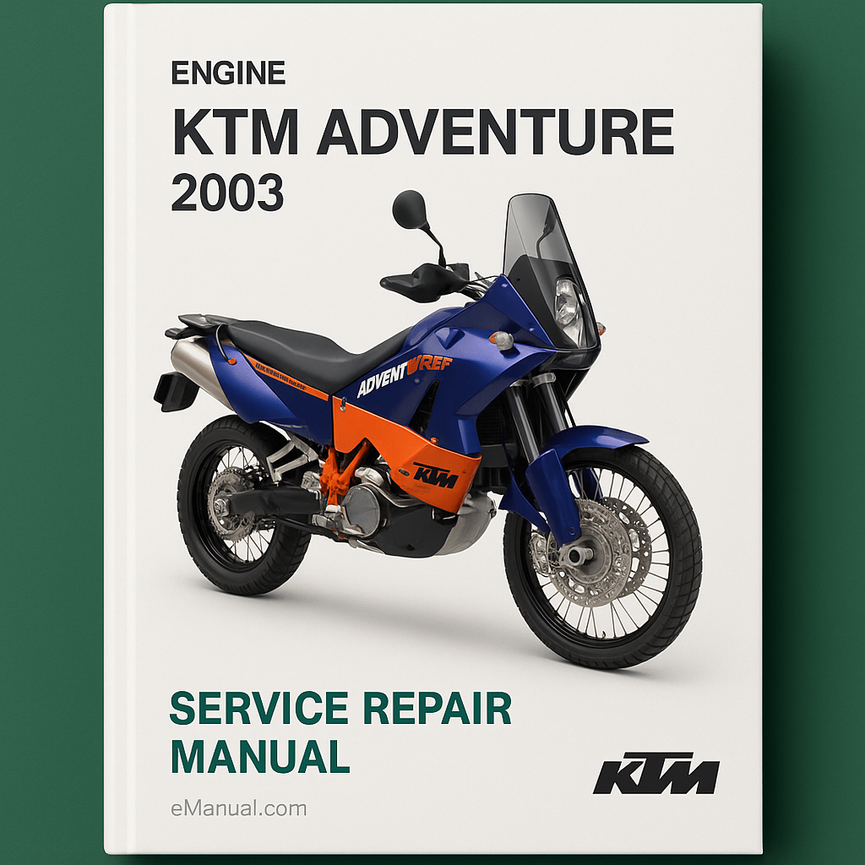 KTM ADVENTURE 2003 Engine Service Motorcycle Repair Manual
