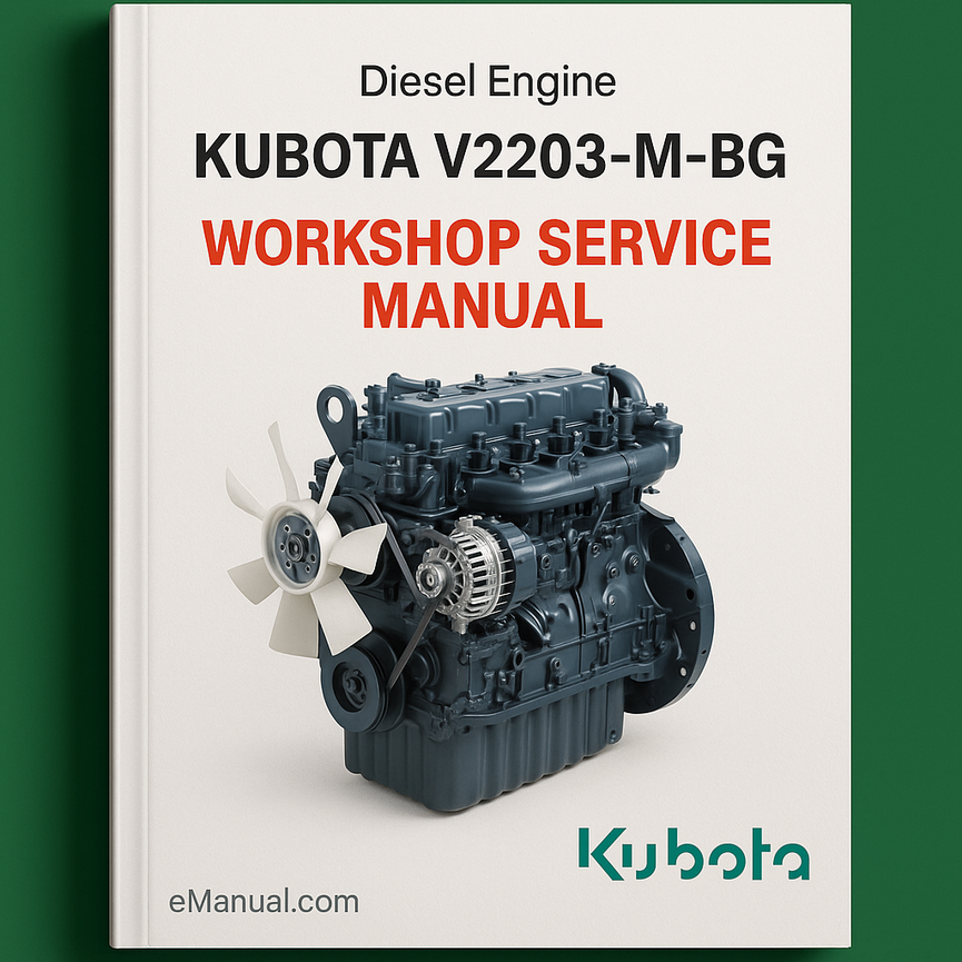 Kubota V2203-M-BG Workshop Service Manual for Repair