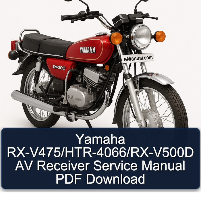 Yamaha RX Models Rx-v475/htr-4066/rx-v500d AV Receiver Service Repair Workshop Manual PDF