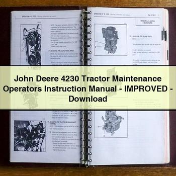 John Deere 4230 Tractor Maintenance Operators Instruction Manual-Improved-PDF