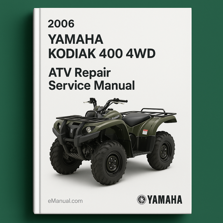 2006 Yamaha KODIAL 400 4WD ATV Repair Service Manual