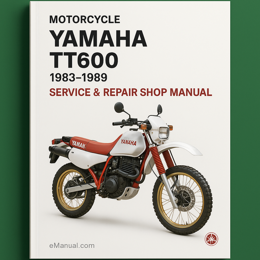 Yamaha TT600 Motorcycle 1983-1989 Service Repair Shop Manual