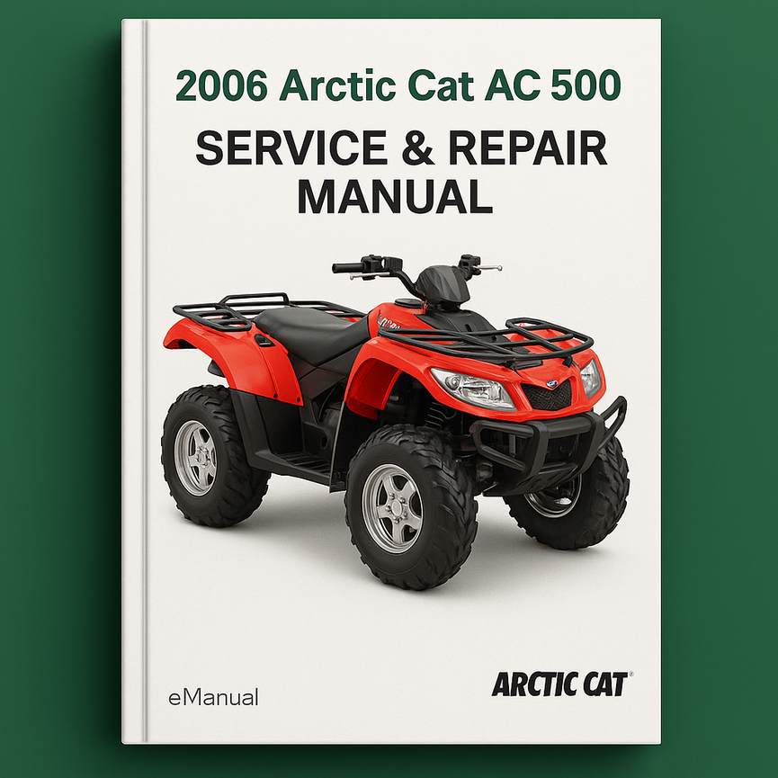 2006 Arctic Cat AC 500 DVX500 Service Repair Manual