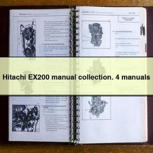 Hitachi EX200 Manual collection. 4 Manuals