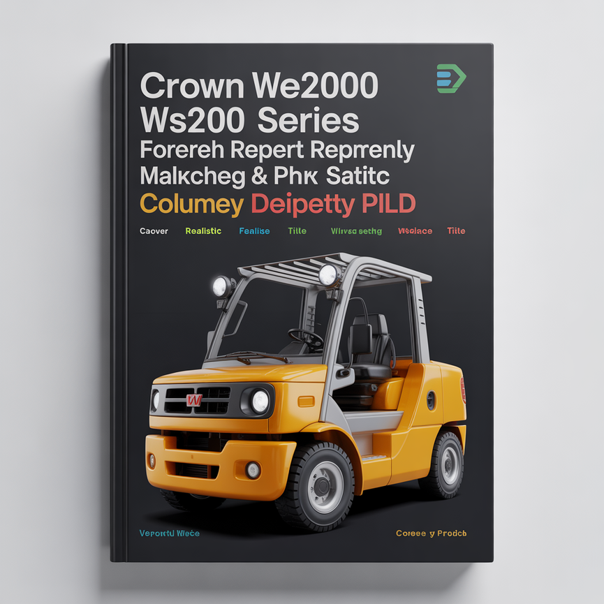Crown WE2000 WS2000 Series Forklift Service Repair Workshop & Parts Manual Download PDF