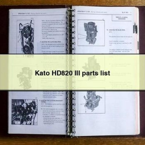 Kato HD820 III parts list