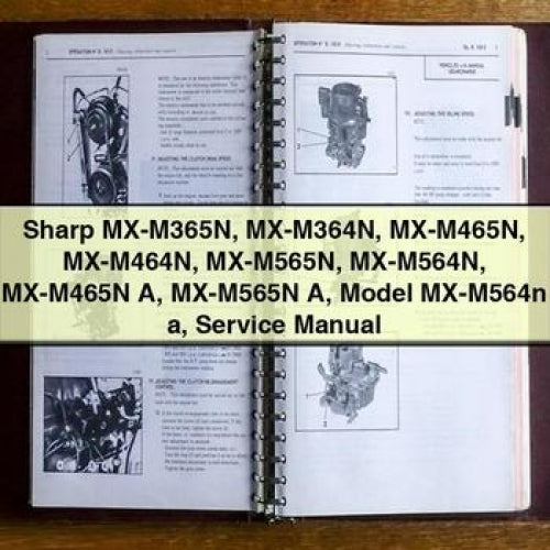 Sharp MX-M365N MX-M364N MX-M465N MX-M464N MX-M565N MX-M564N Model Service Repair Workshop Manual PDF