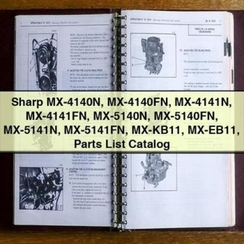 Sharps Sharp MX-4140N Mx-4140fn MX-4141N Mx-4141fn MX-5140N Mx-5140fn MX-5141N Mx-5141fn MX-KB11 MX-EB11 Catalog Parts PDF