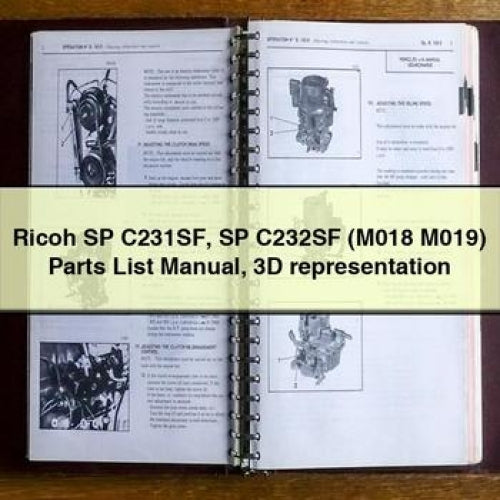 Ricoh SP C231SF C232SF (m018 M019) 3D Representation Parts Catalog PDF