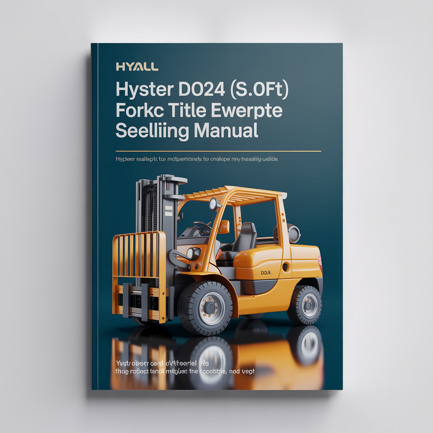 Hyster D024 (S6.0FT Europe) Forklift Service Manual