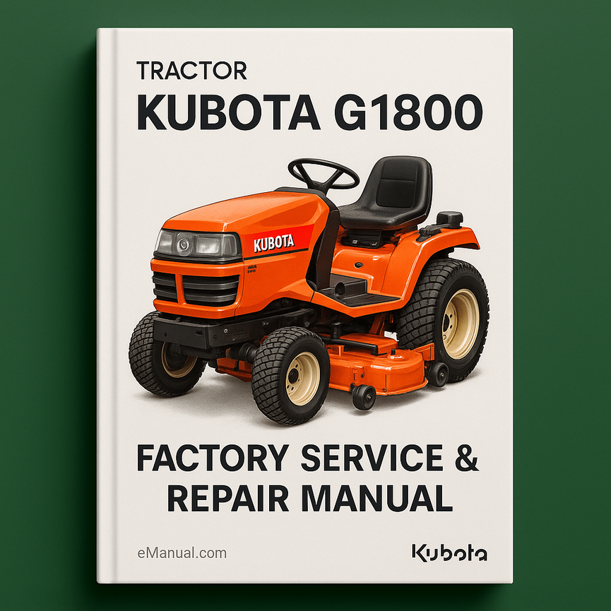 Kubota G1800 Tractor Factory Service Repair Manual
