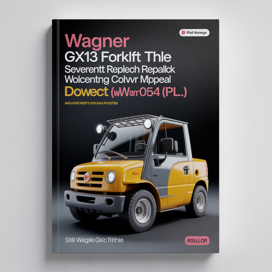 Still Wagner GX13 Forklift Service Repair Workshop Manual Download (Id.Nr.W8 054 134) PDF