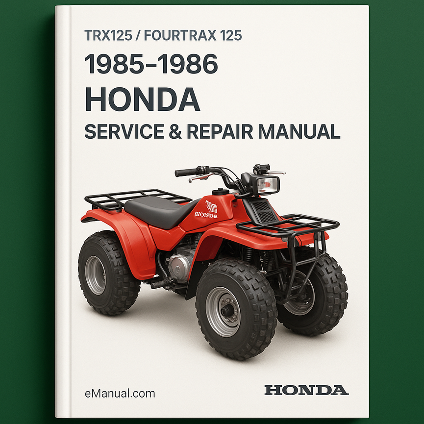 1985-1986 TRX125 / Fourtrax 125 Service Repair Manual (Highly Detailed FSM PDF Preview) Download