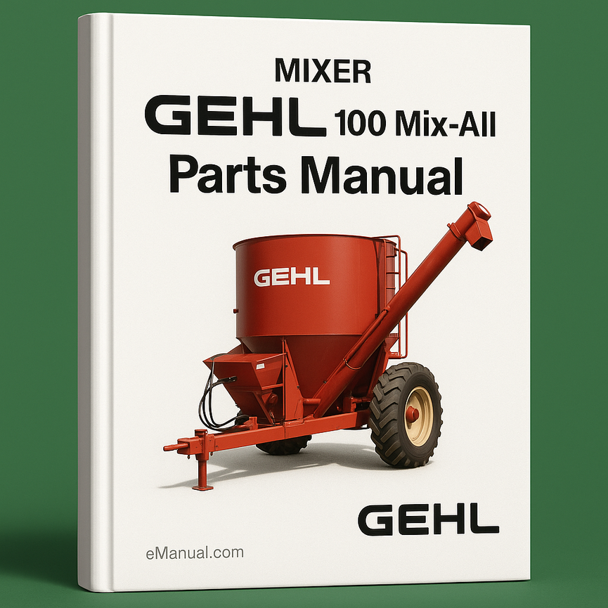 Gehl 100 Mix-All Mixer Parts Manual Download PDF
