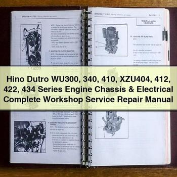 Hino 300 Series Dutro WU300 340 410 XZU404 412 422 434 Engine Chassis Electrical Service Repair Workshop Manual PDF