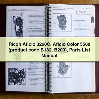 Ricoh Aficio 3260C Color 5560 (product Code B132 B200) Parts Catalog PDF
