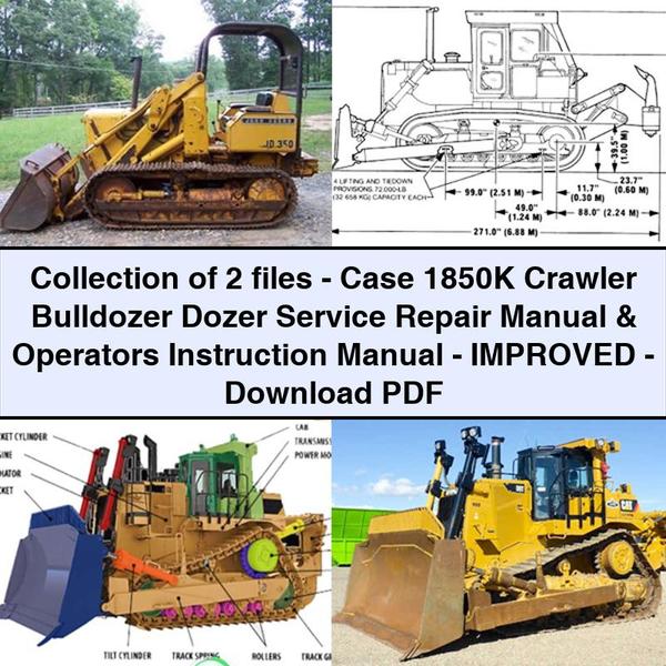 Case 1850K Crawler Bulldozer Dozer Operators Operator's Manual PDF