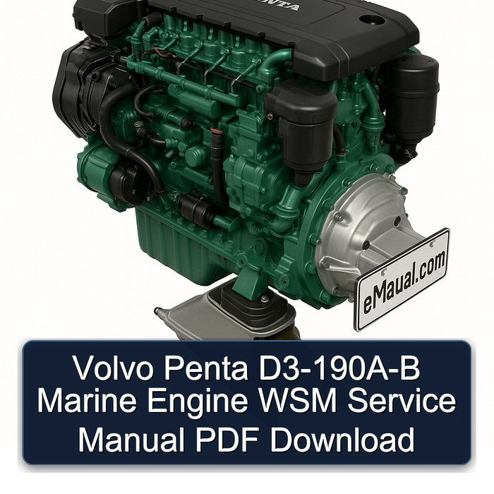 Volvo Penta D3-190a-b Marine Engine WSM Service Repair Workshop Manual PDF