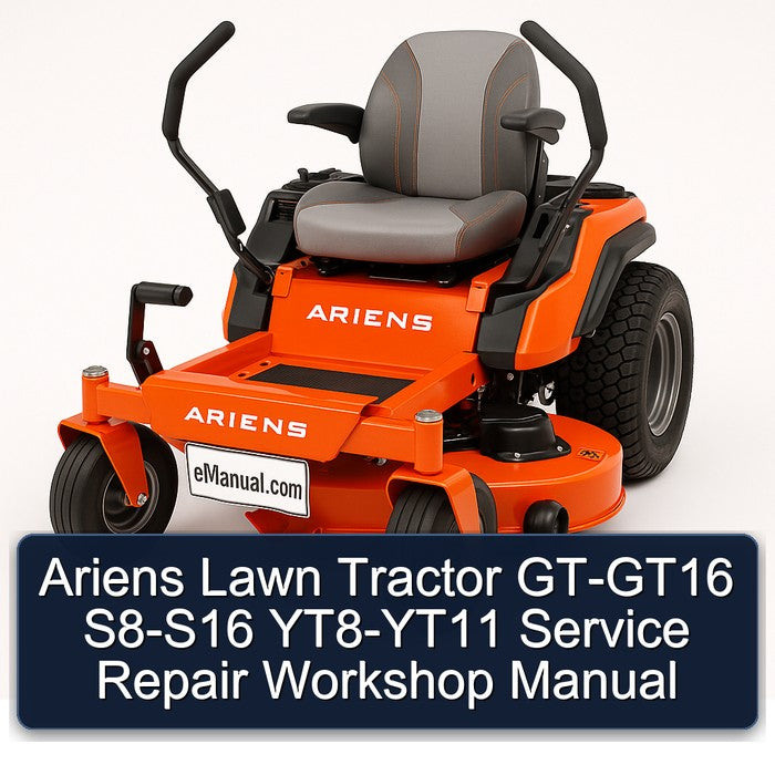 Ariens Lawn Tractor GT-GT16 S8-S16 YT8-YT11 Service Repair Workshop Manual PDF