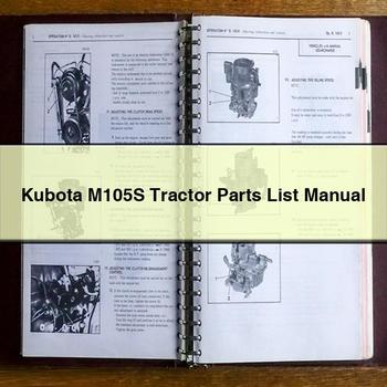 Kubota M105S Tractor Parts List Manual