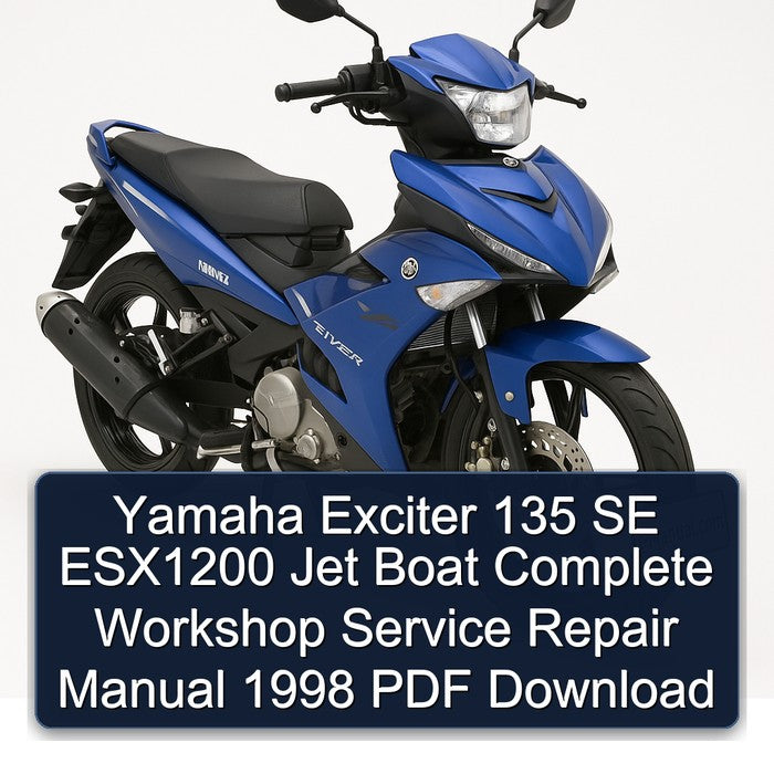 1998 Yamaha Exciter 135 SE ESX1200 Jet Boat Service Repair Workshop Manual PDF