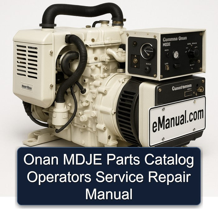 Onan Mdje Operators Parts Catalog PDF