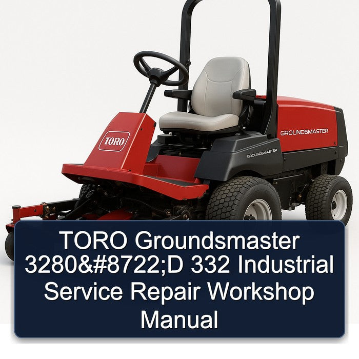 Toro Groundsmaster 3280 8722;d 332 Industrial Service Repair Workshop Manual PDF