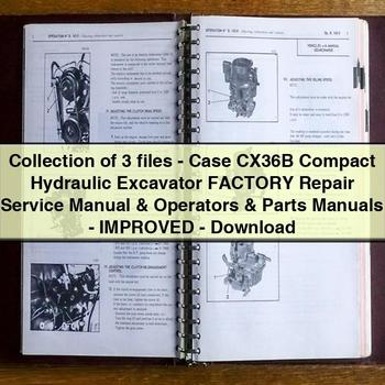 Case CX36B Compact Hydraulic Excavator , Operator Parts Catalog PDF