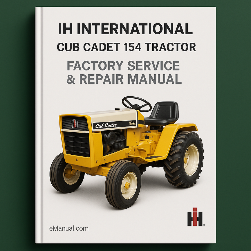 IH International Cub Cadet 154 Tractor Factory Service Repair Manual