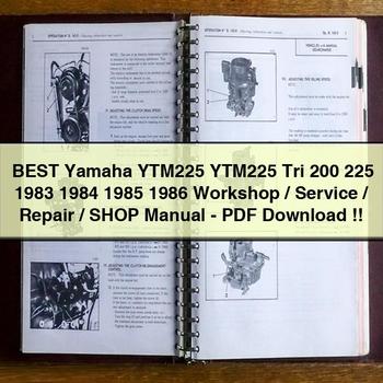 1983-1986 Best Yamaha YTM225 Tri 200 225 / /shop Service Repair Workshop Manual PDF