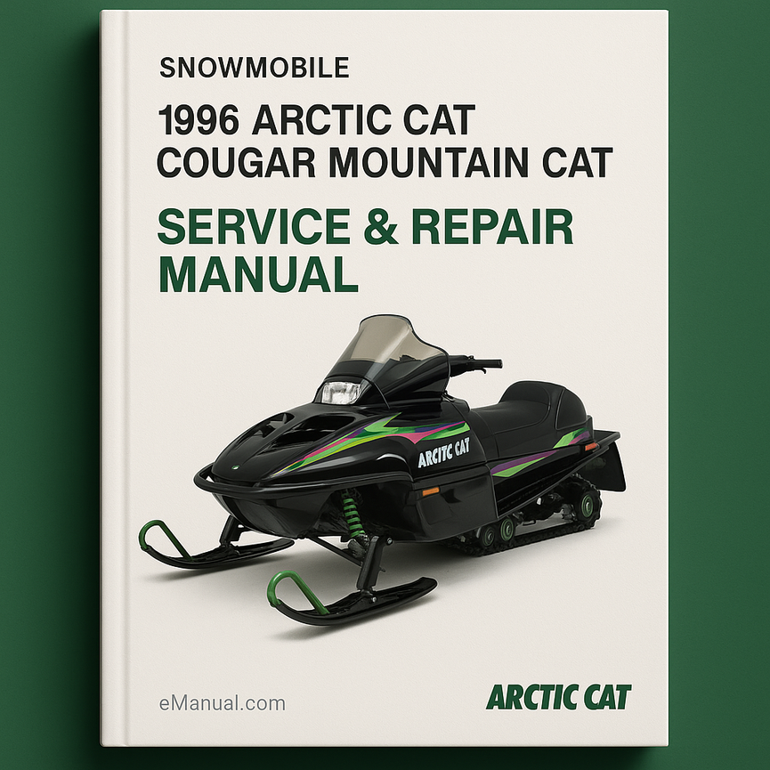 1996 Arctic CAT COUGAR MountAIN CAT Snowmobile Service Repair Manual