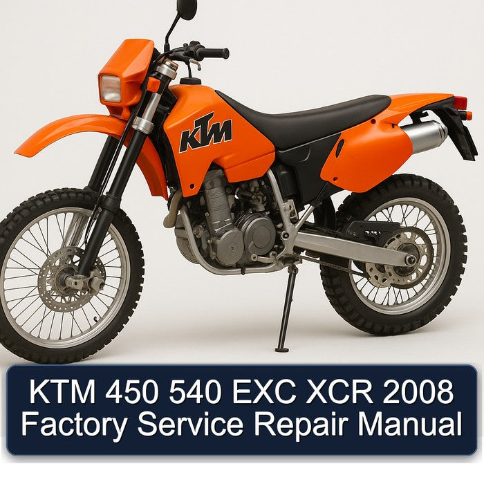 2008 KTM 450 540 EXC XCR Service Repair Workshop Manual PDF